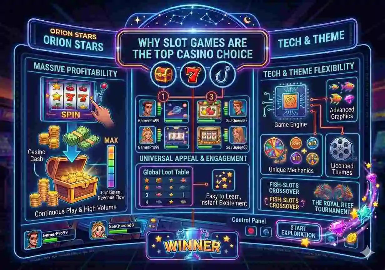 Why Slot Games Are the Top Choice for Online Casinos?